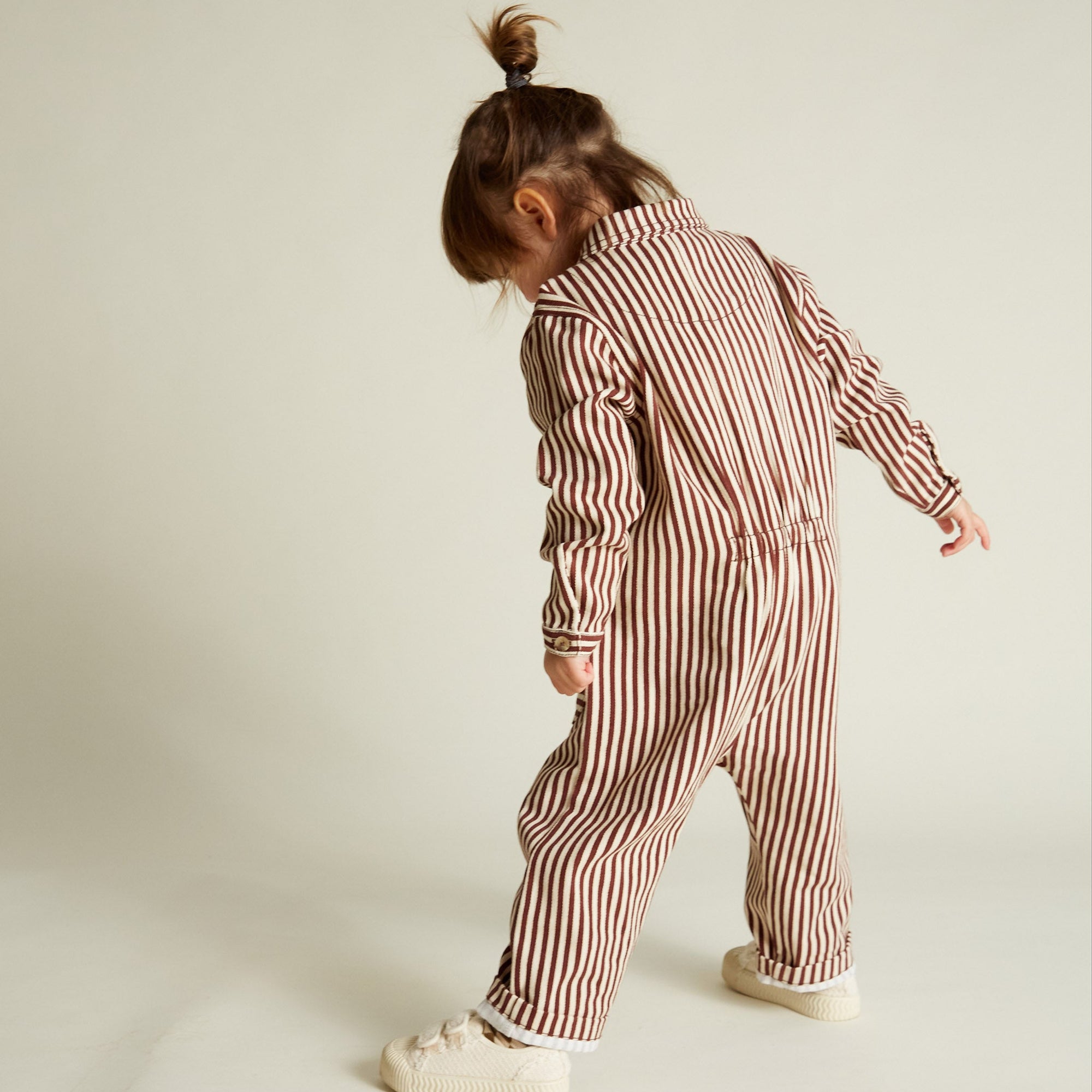 Syd Maroon Stripe Boilersuit Overall